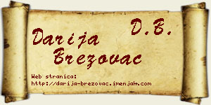 Darija Brezovac vizit kartica